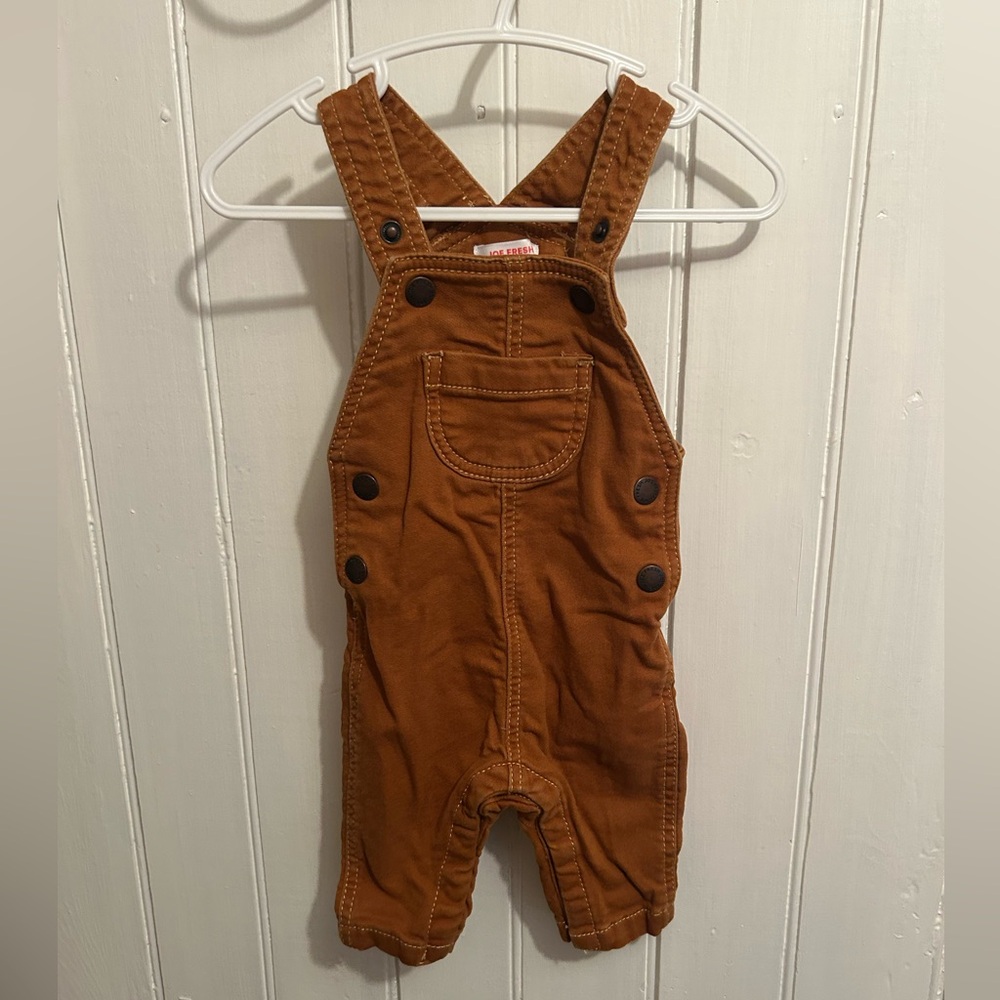 Joe Fresh Baby 3/6m brown Overalls